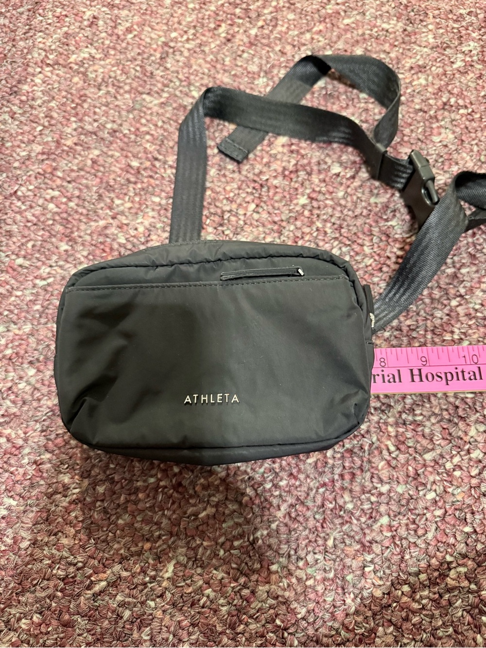 Athleta Black Nylon Waist Pack with Adjustable Strap